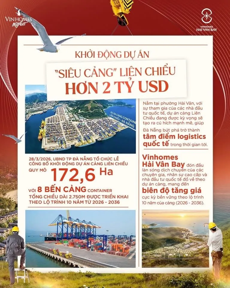 Có phải Cảng Liên Chiểu là điểm neo kỳ vọng phía sau Vinhomes Hải Vân Bay?