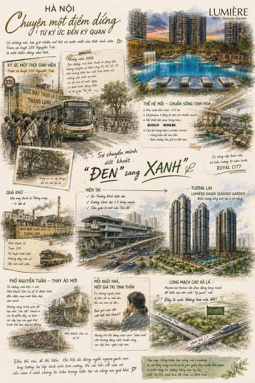 Sự chuyển mình của khu "Cao- Xà- Lá" và "kỳ quan" mới: Lumière Hanoi Seasons Garden