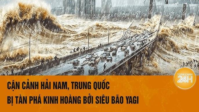 Cận cảnh hình ảnh hoang tàn của Bão Yagi càn quét tỉnh Hải Nam, Trung Quốc