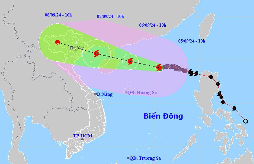Bão số 3 mạnh lên thành siêu bão, Bắc và Trung Bộ mưa lớn từ đêm mai