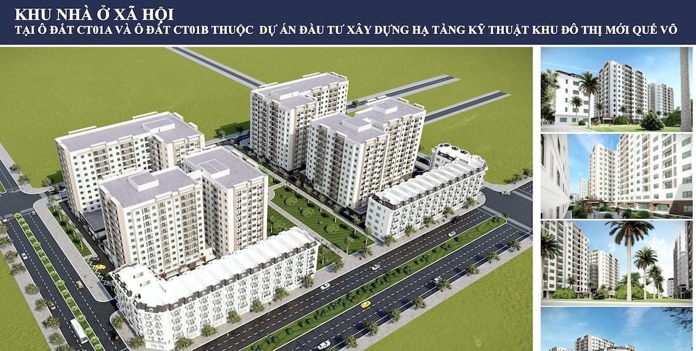 Thông tin mở bán nhà, dự án BĐS, đấu giá ngày 23/9: Khởi công dự án khu nhà ở xã hội (Khu đô thị mới Quế Võ)