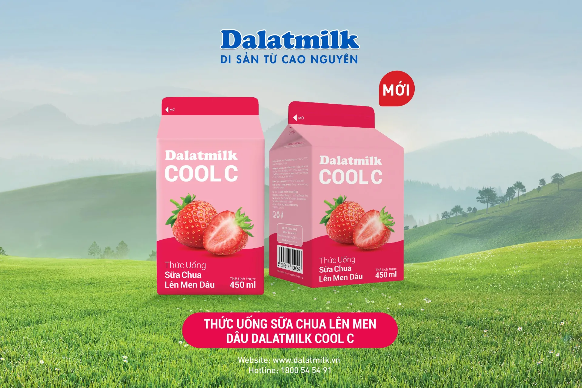 Dalatmilk ra mắt Thức uống sữa chua lên men Dâu Dalatmilk Cool C