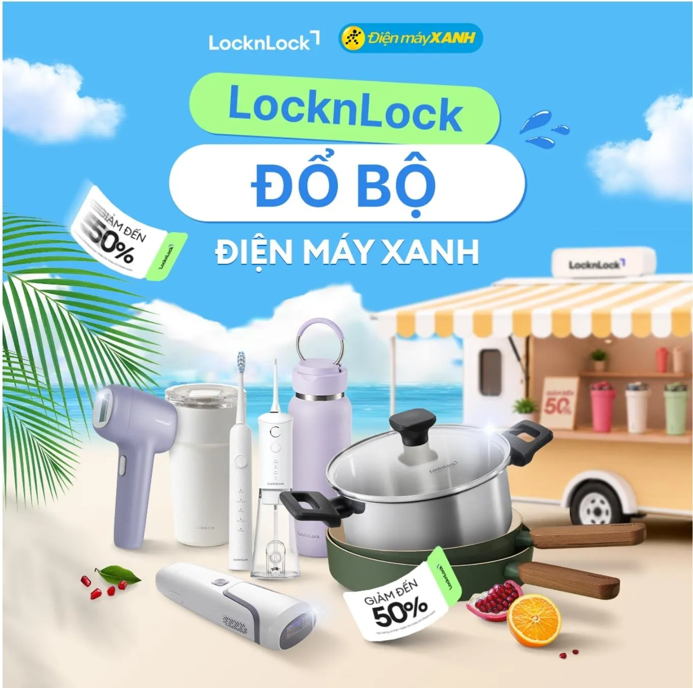 Sale hè bùng nổ cùng LocknLock: Ưu đãi đến 50%++ toàn ngành hàng tại Điện Máy Xanh