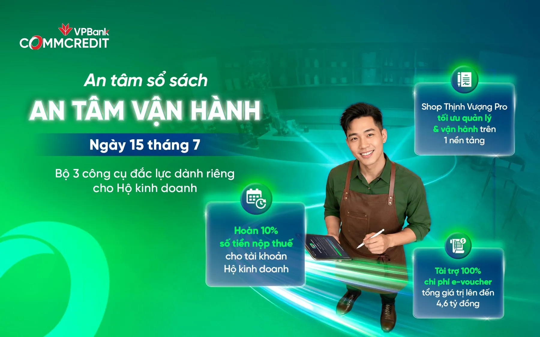 Bộ ba giải pháp của VPBank giúp hộ kinh doanh an tâm vận hành