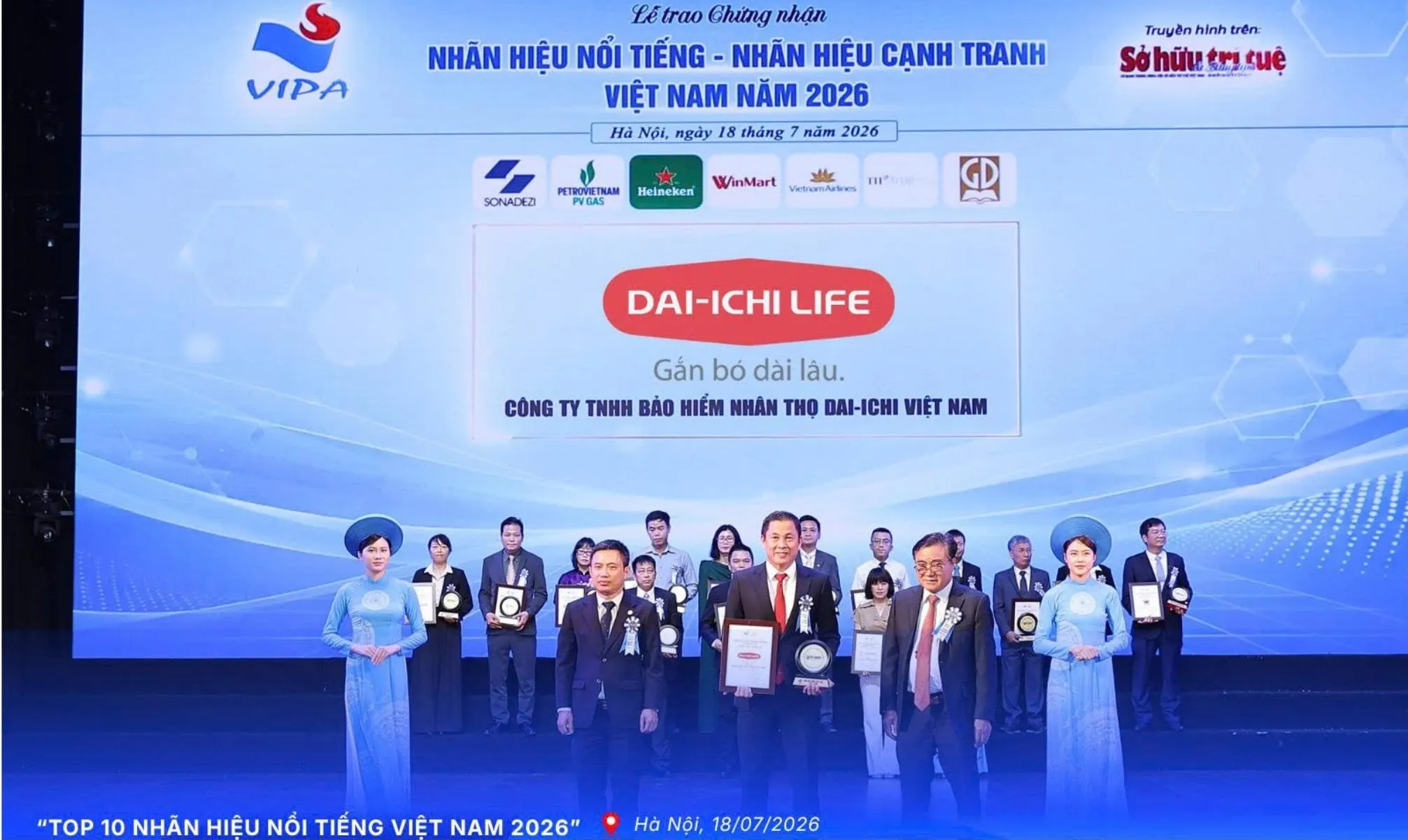 Dai-ichi Life Việt Nam tiếp tục được vinh danh “Top 10 Nhãn hiệu nổi tiếng Việt Nam 2026”