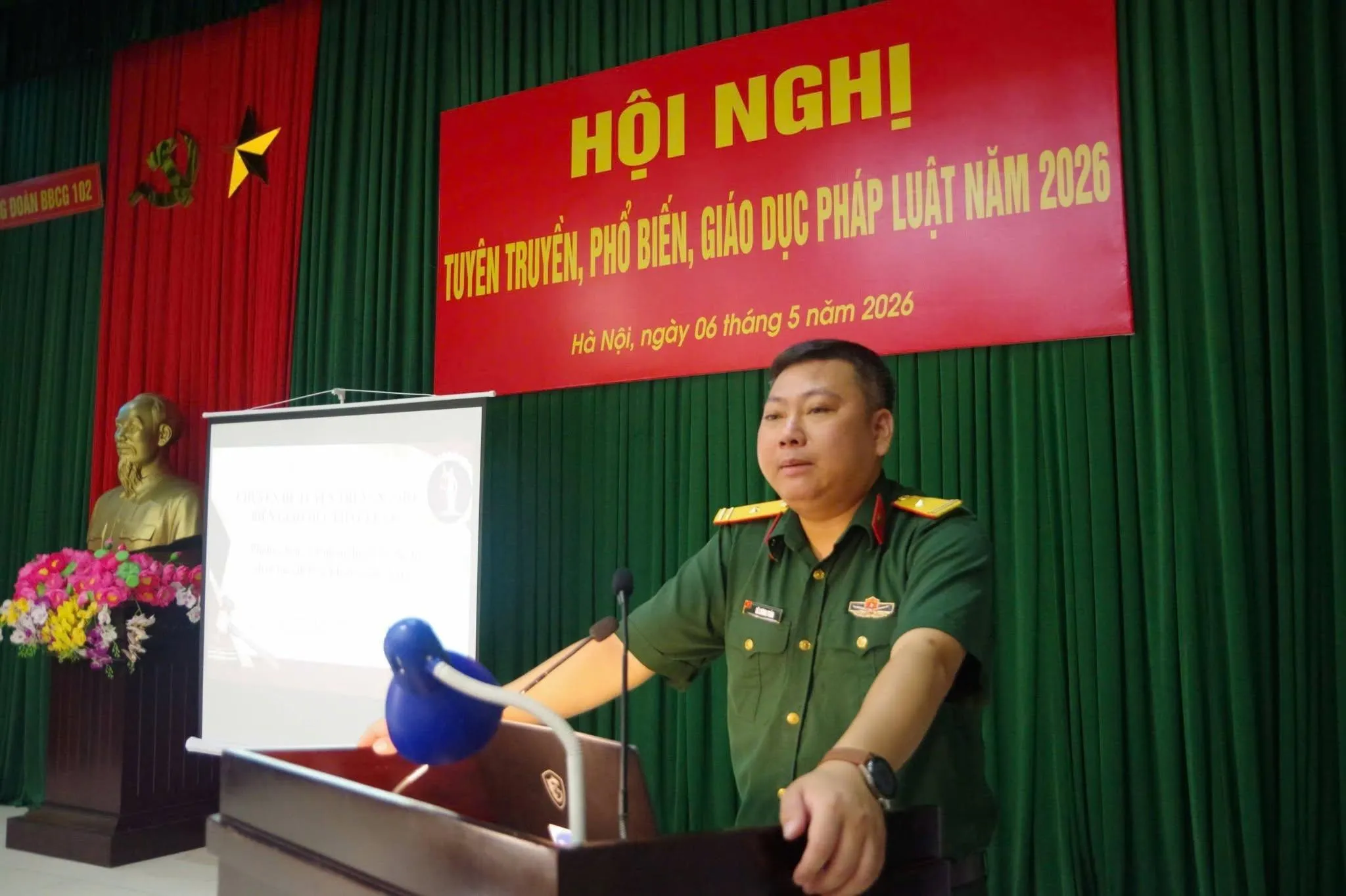 Quân đoàn 12 (Bộ Quốc phòng): Tuyên truyền, phổ biến, giáo dục pháp luật năm 2026 tại Trung đoàn 102