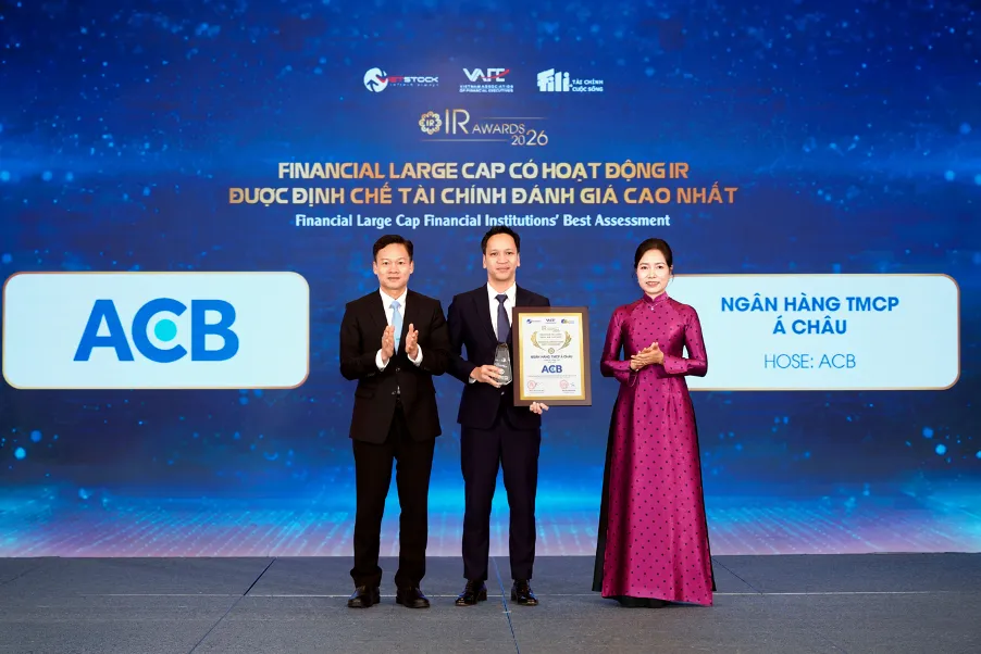 ACB được giới tài chính đánh giá cao nhất về hoạt động IR trong nhóm Financial Large Cap