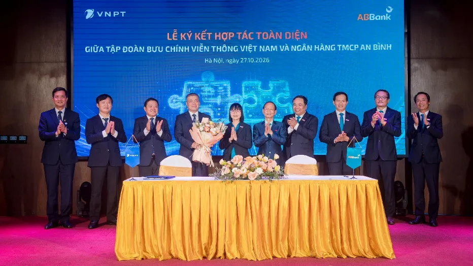 Geleximco, ABBank ký kết hợp tác toàn diện với VNPT, kết nối tài chính – sản xuất - công nghệ phục vụ khách hàng