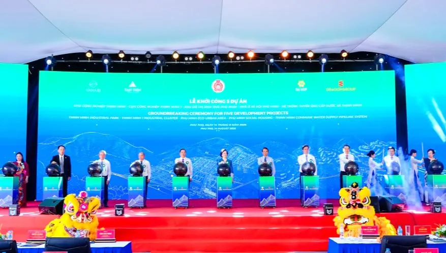 Phó Thủ tướng Phạm Thị Thanh Trà dự lễ khởi công 5 dự án trọng điểm tỉnh Phú Thọ