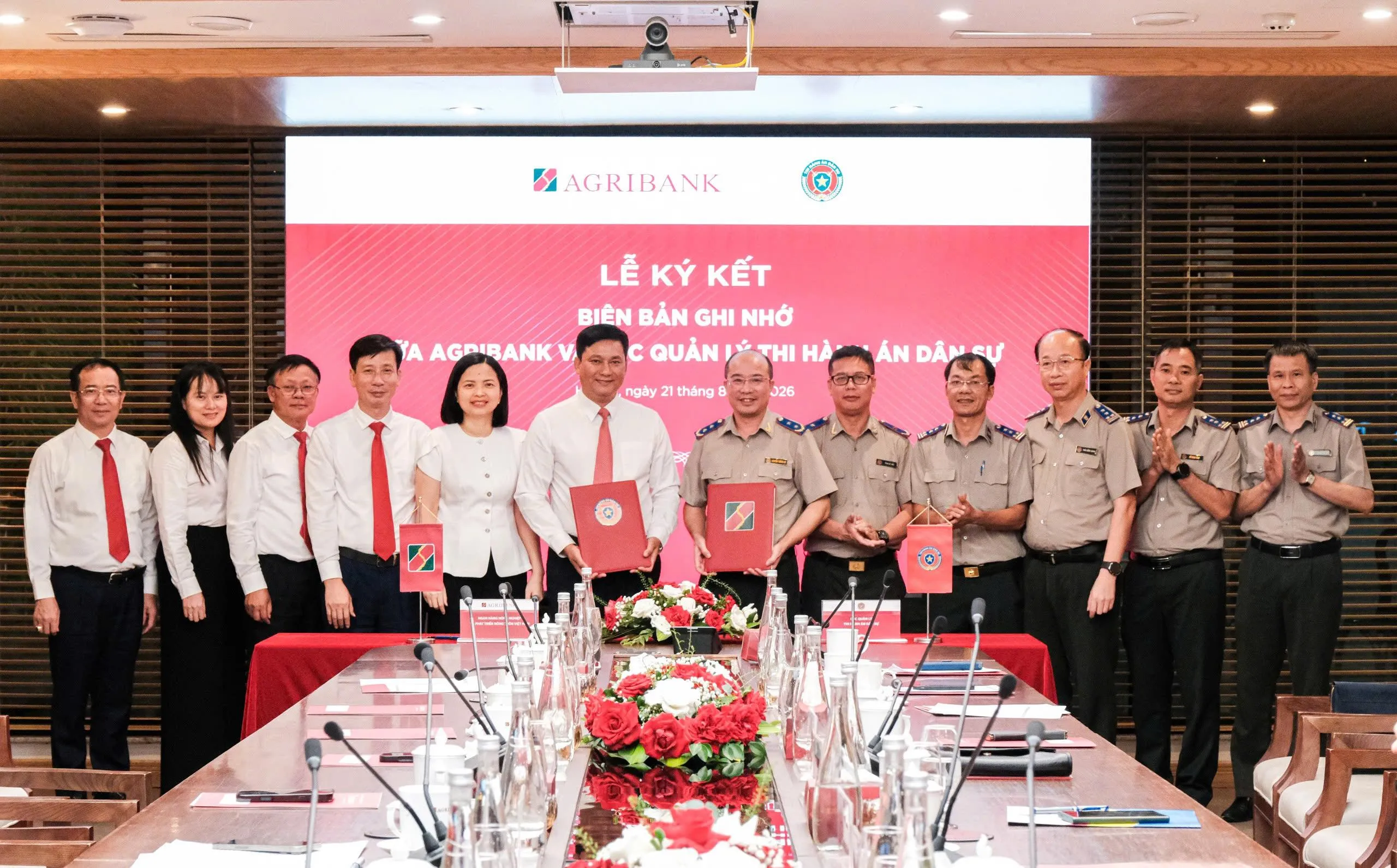 Agribank và Cục Quản lý Thi hành án dân sự ký Biên bản ghi nhớ hợp tác