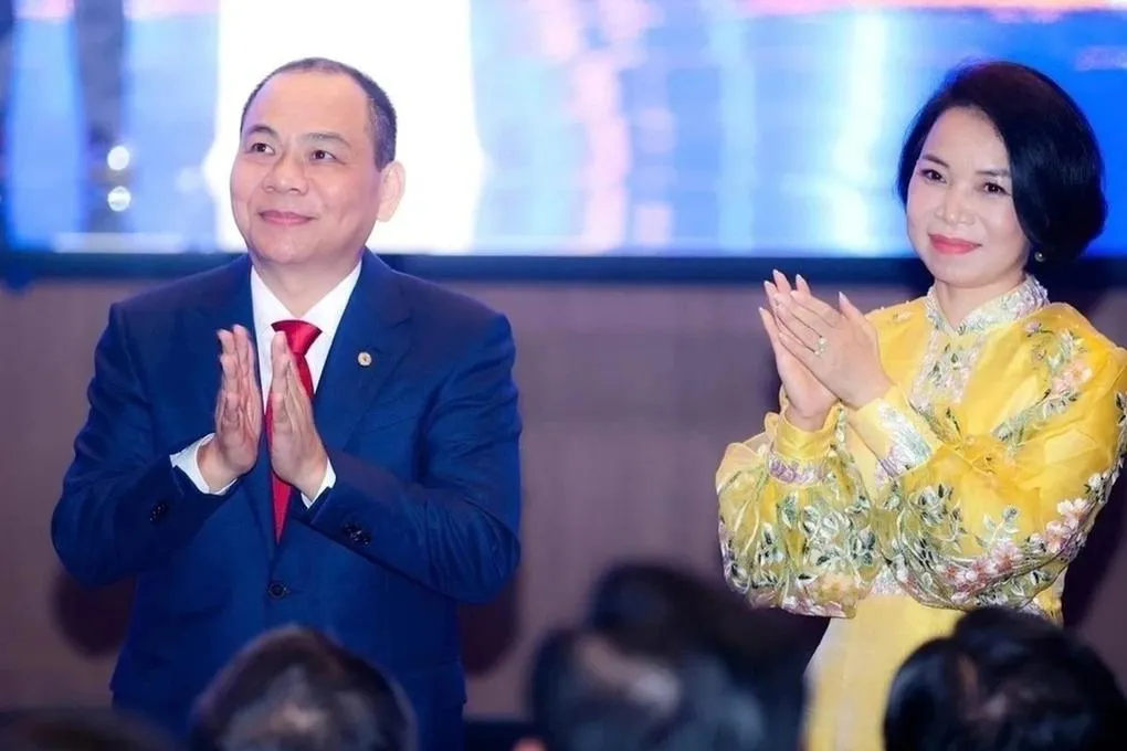 Vợ chồng tỷ phú Phạm Nhật Vượng giữ hai vị trí giàu nhất nhì Việt Nam