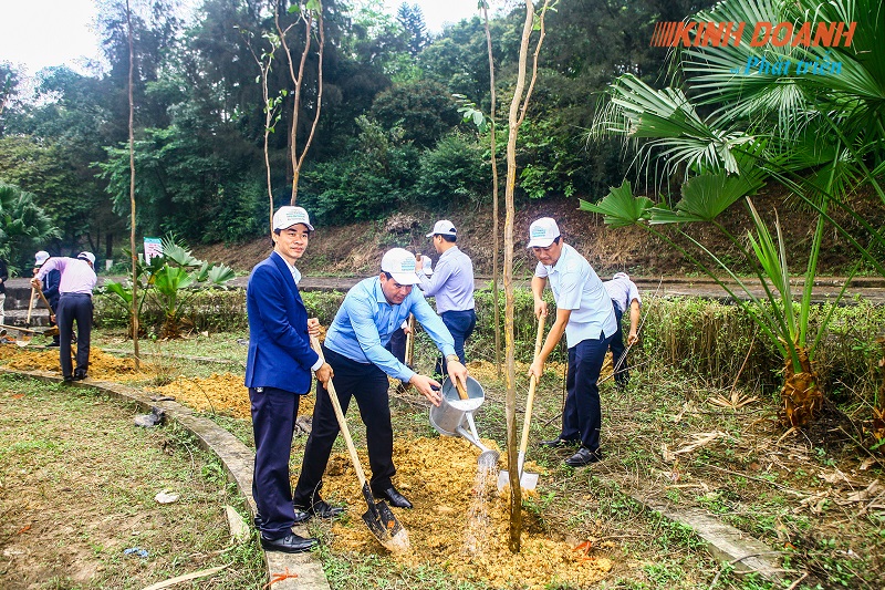 Các doanh nhân, nhà quản lý trồng hàng trăm cây xanh tại Đền Hùng