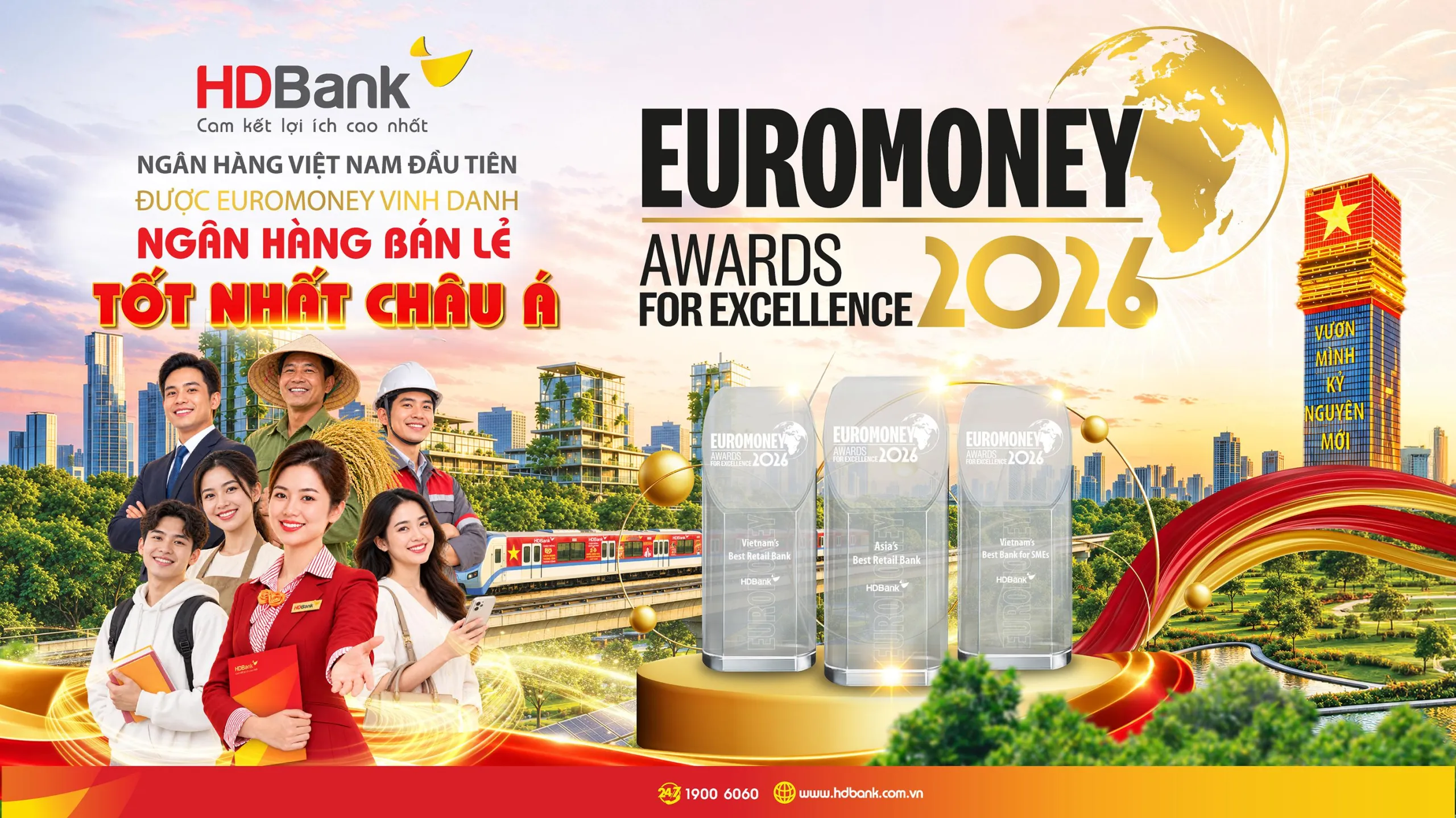 Danh hiệu “Ngân hàng Bán lẻ tốt nhất châu Á” lần đầu tiên được trao cho một ngân hàng Việt Nam