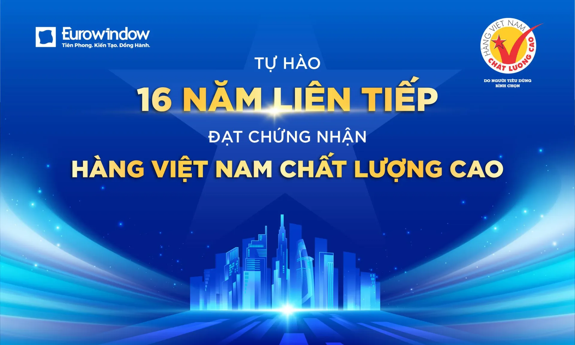 Eurowindow đánh dấu 16 năm liên tiếp được vinh danh Hàng Việt Nam Chất Lượng Cao 2025