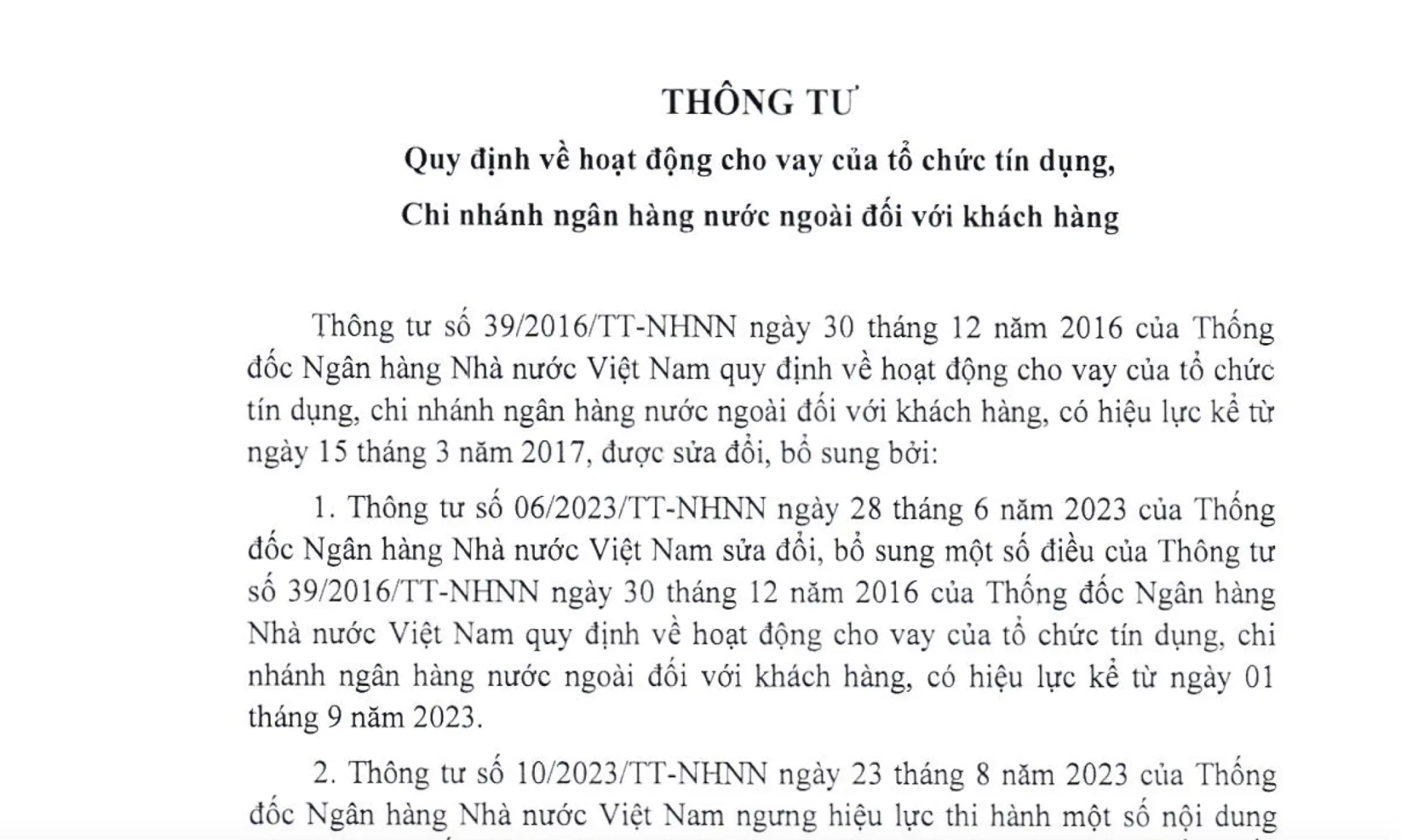 VĂN BẢN HỢP NHẤT 21/VBHN-NHNN