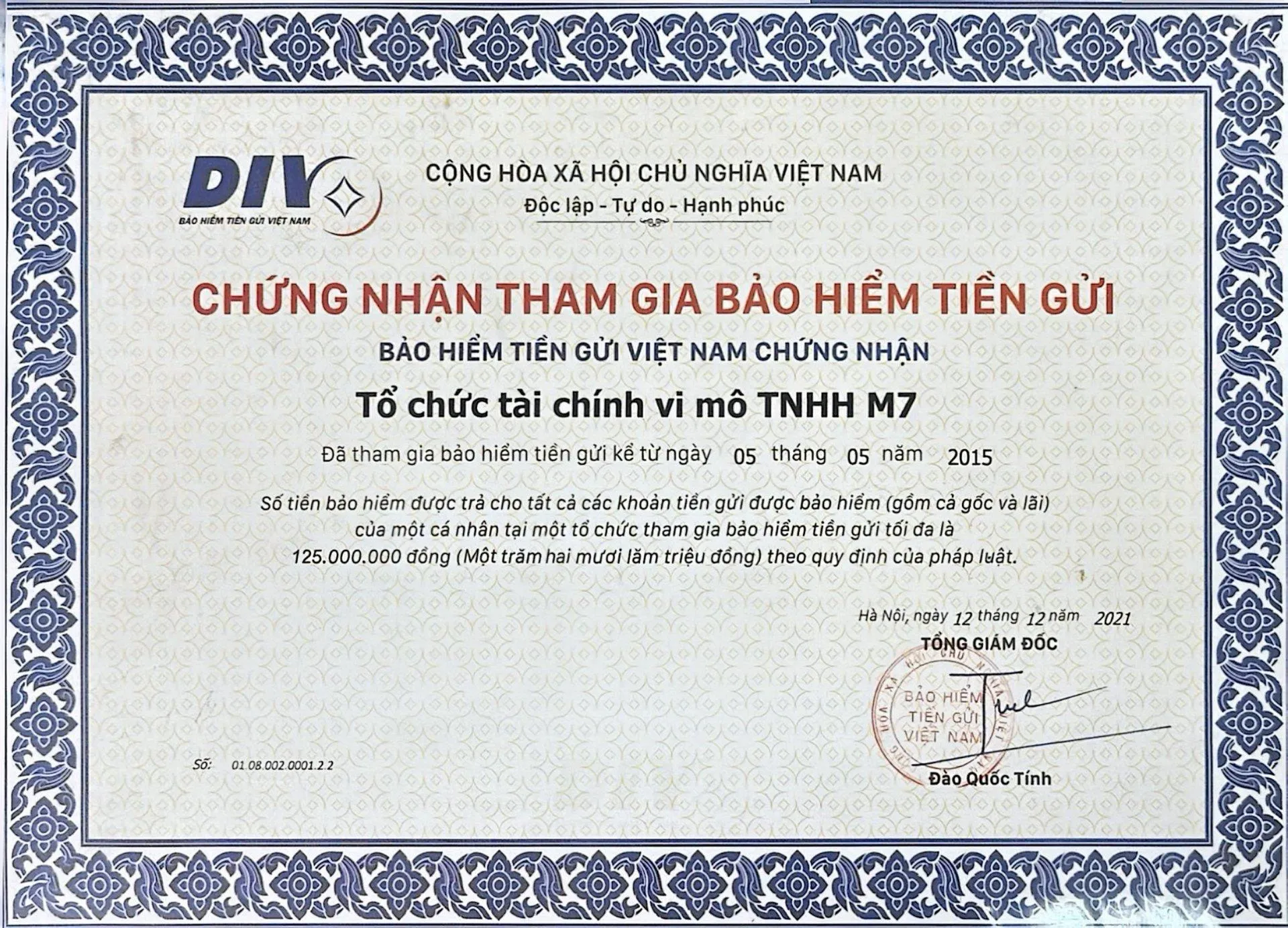 Chứng chỉ 1