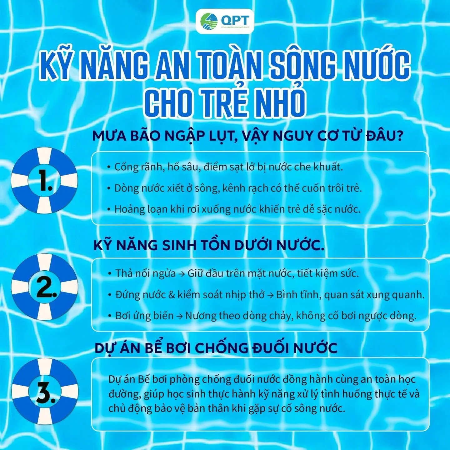 Cập nhật kỹ năng phòng tránh thiên tai: Tháng cao điểm mưa bão, dạy ngay trẻ chống đuối nước!