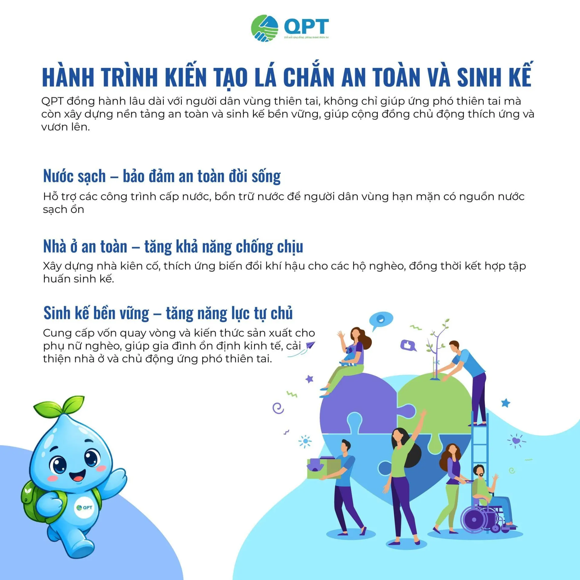 TỪ NƯỚC SẠCH ĐẾN SINH KẾ BỀN VỮNG: HÀNH TRÌNH KIẾN TẠO LÁ CHẮN AN TOÀN CHO VÙNG THIÊN TAI