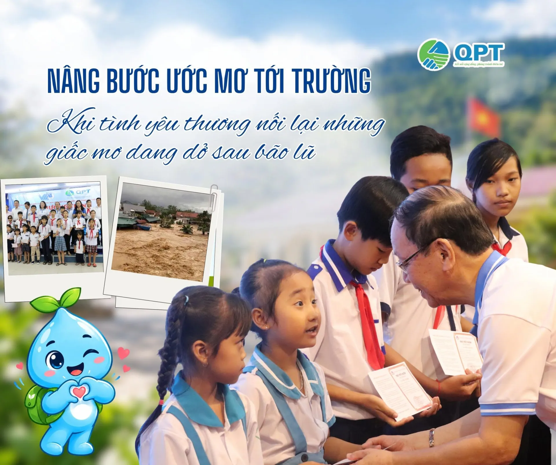 Vì tương lai xanh: Tiếp sức học sinh vùng thiên tai viết tiếp ước mơ đến trường
