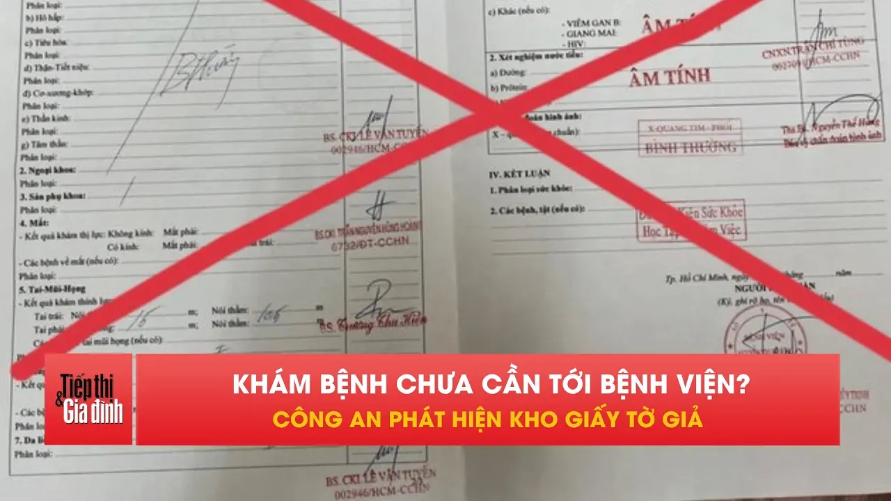 Triệt phá đường dây làm giả giấy khám sức khỏe xin việc