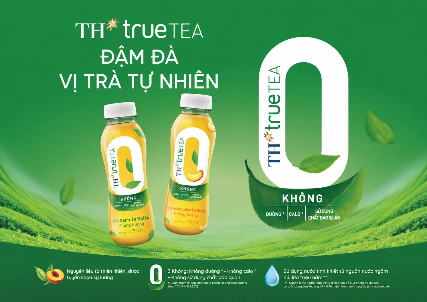Đón đầu xu hướng giảm đường, Tập đoàn TH ra mắt bộ đôi trà không đường TH true TEA