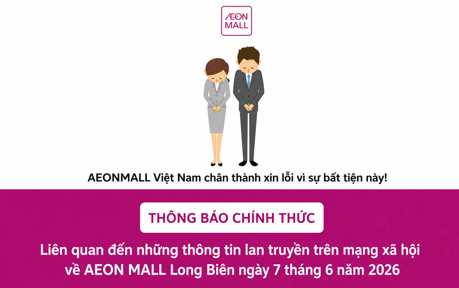 Nhận bão 1 sao, AEON chính thức xin lỗi sau vụ khách hàng bị chặn giữa bãi xe vì nghi trộm cắp