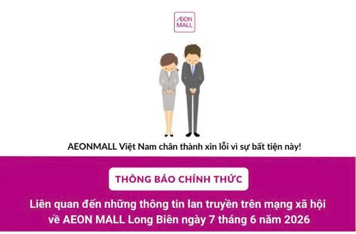 AEON xin lỗi vụ khách hàng bị nghi lấy cắp hàng tại Long Biên, dư luận thêm phẫn nộ