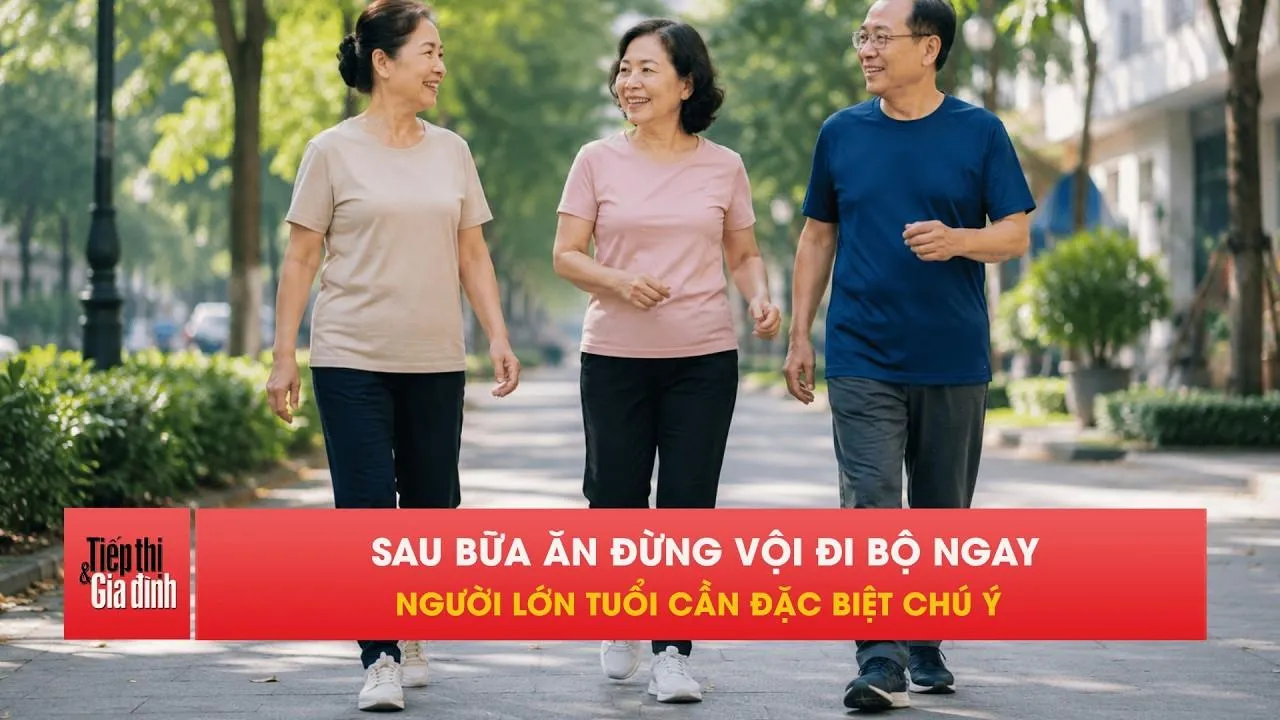 Đi bộ sau ăn tưởng tốt nhưng người lớn tuổi dễ hại tim