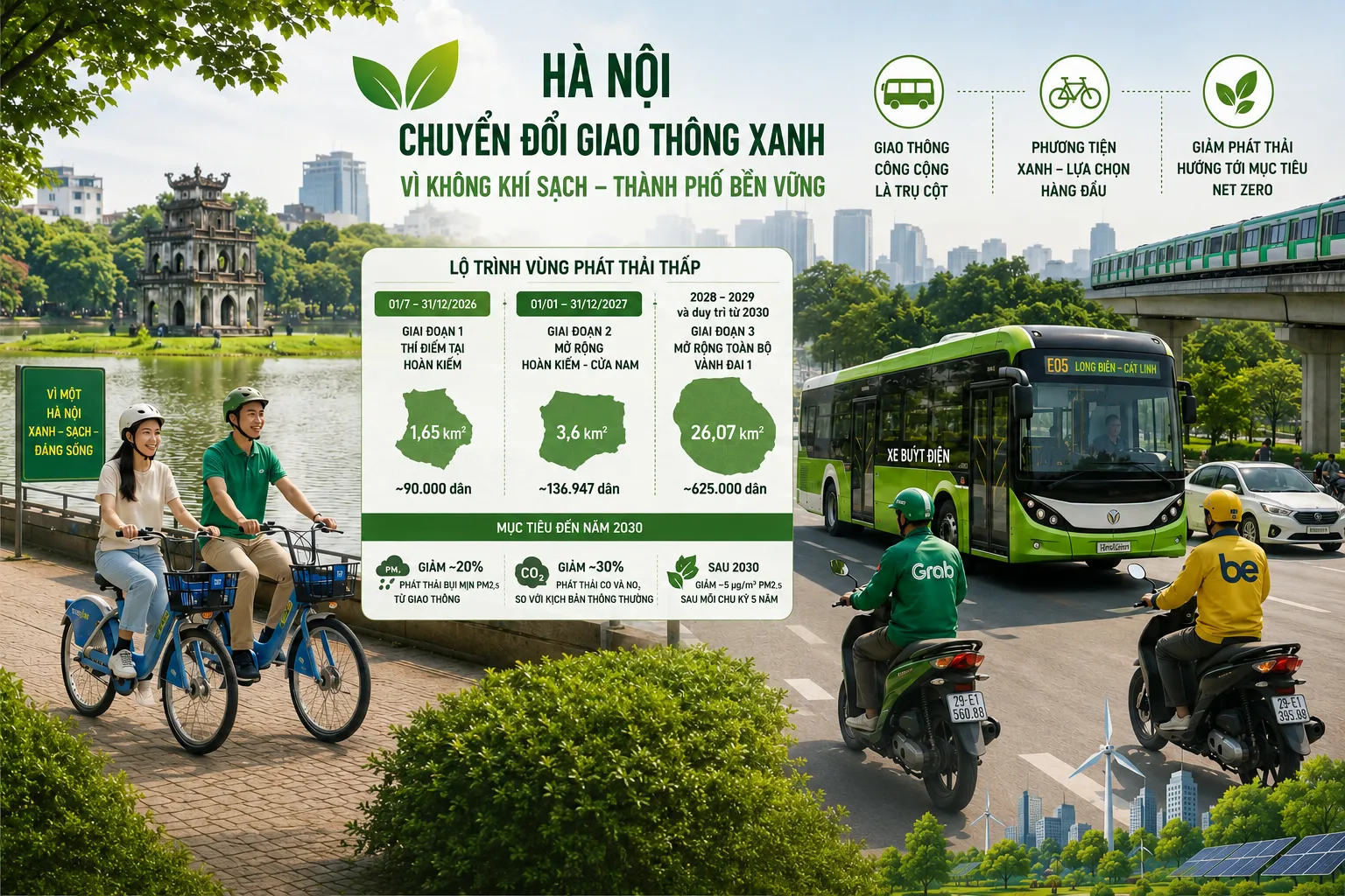Doanh nghiệp đồng hành cùng Thành phố Hà Nội trong chuyển đổi giao thông xanh