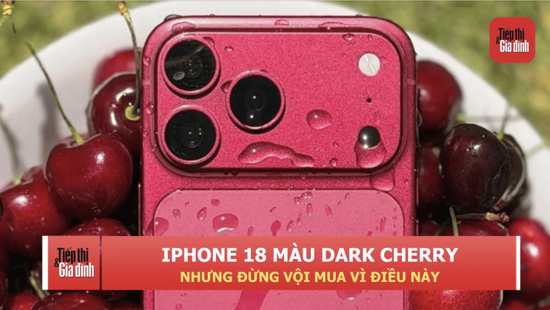 iPhone 18 Pro màu Dark Cherry xuất hiện khiến người hâm mộ mê mẩn