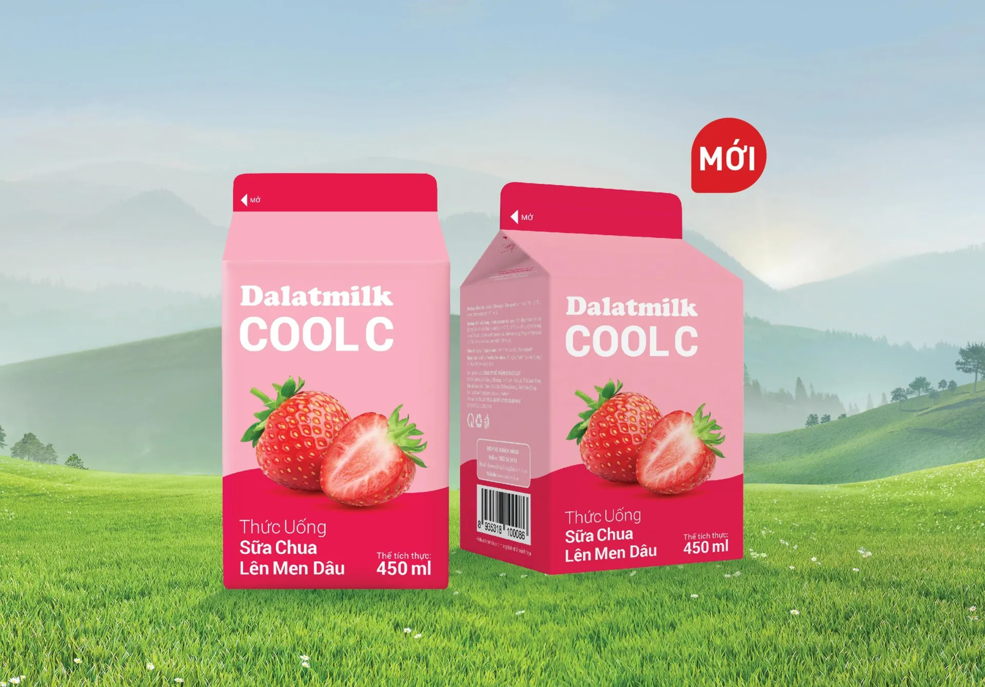 Dalatmilk kể tiếp câu chuyện thiên nhiên Đà Lạt qua Thức uống sữa chua lên men Dâu Dalatmilk Cool C