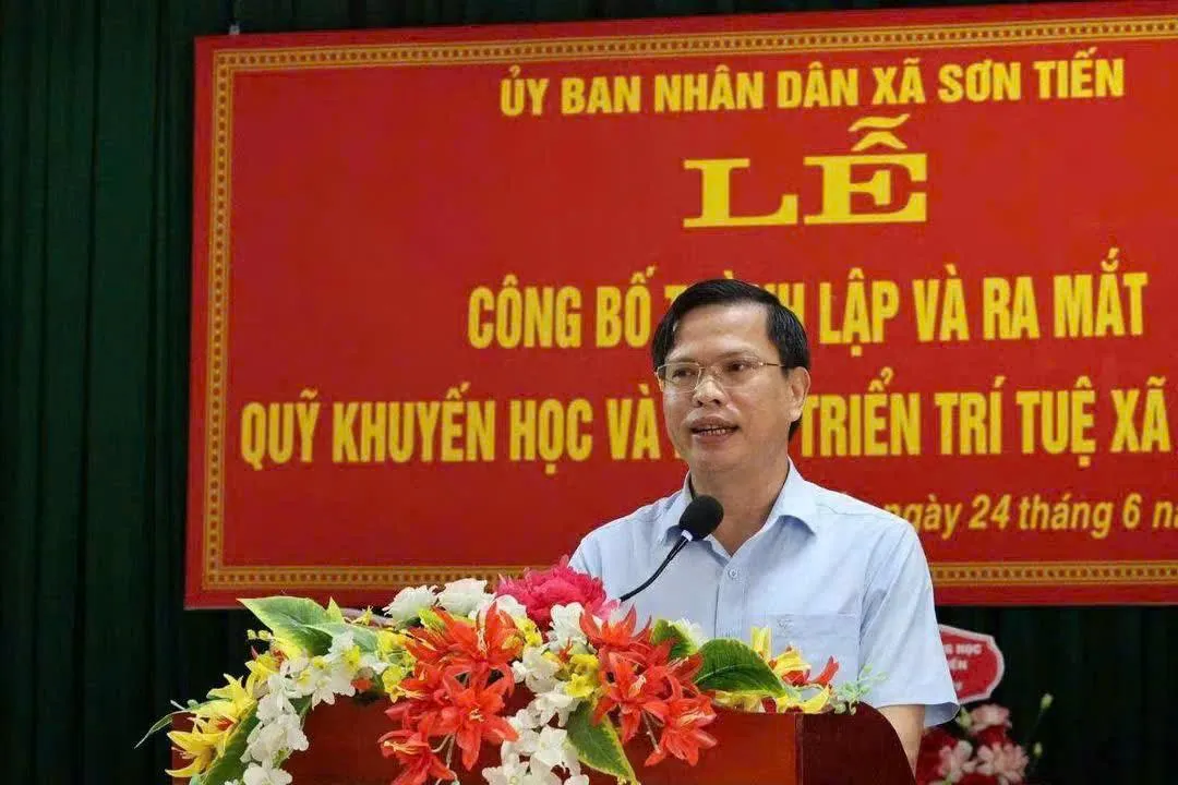 Xã Sơn Tiến ra mắt Quỹ Khuyến học và Phát triển trí tuệ, huy động hơn 500 triệu đồng cho giáo dục