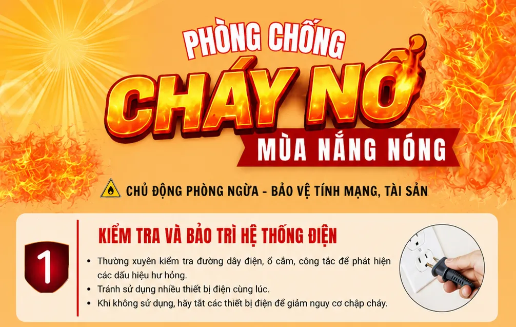 Đừng chủ quan trong mùa nắng nóng: 7 lưu ý giúp tránh cháy nổ
