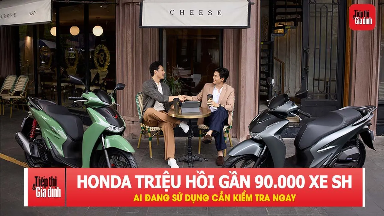 Honda triệu hồi gần 90.000 xe SH: Ai đang sử dụng cần kiểm tra ngay