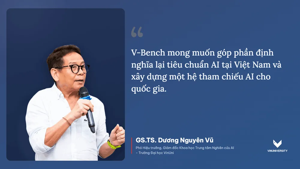 VinUni ra mắt V- Bench - Thước đo năng lực của các mô hình  AI  dành cho người Việt
