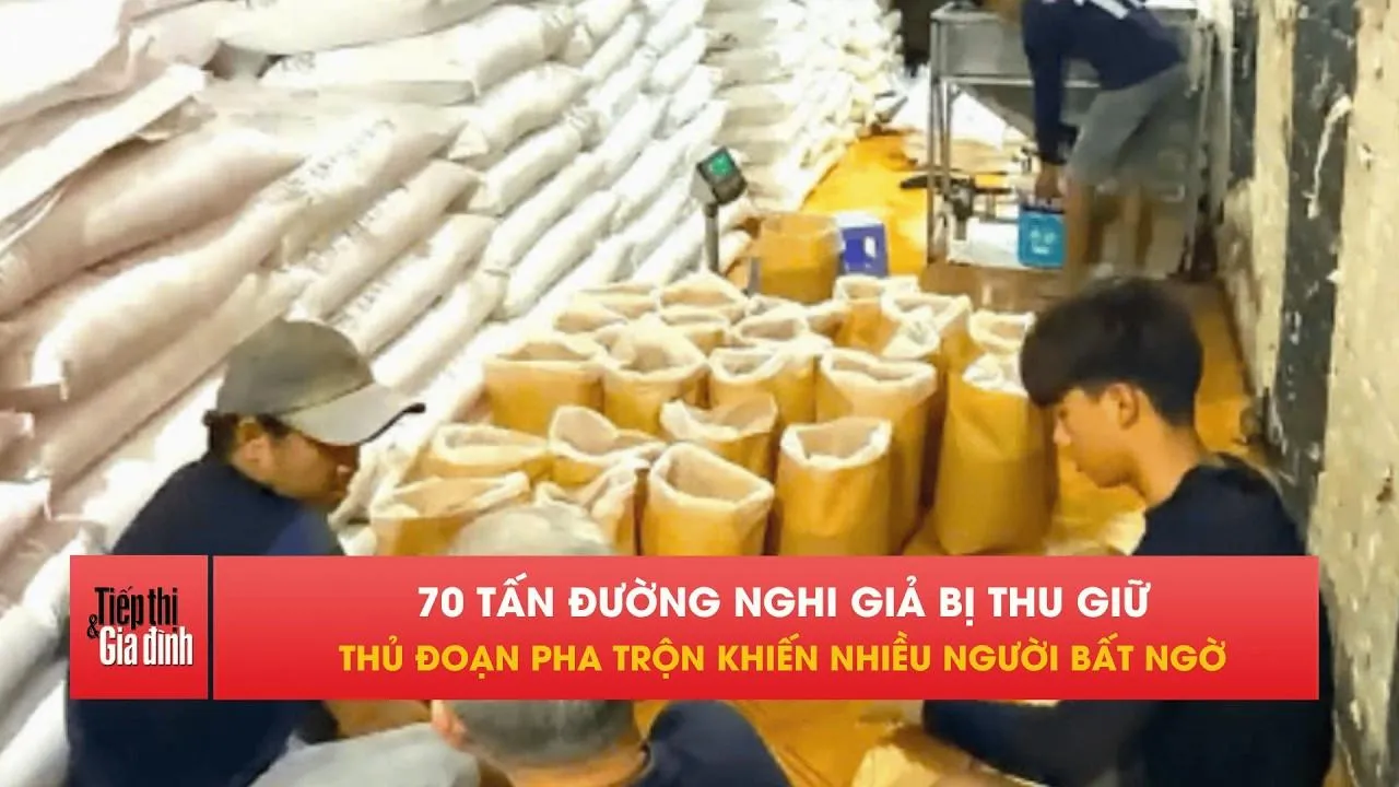 Phát hiện xưởng sản xuất đường giả quy mô lớn, thu giữ 70 tấn