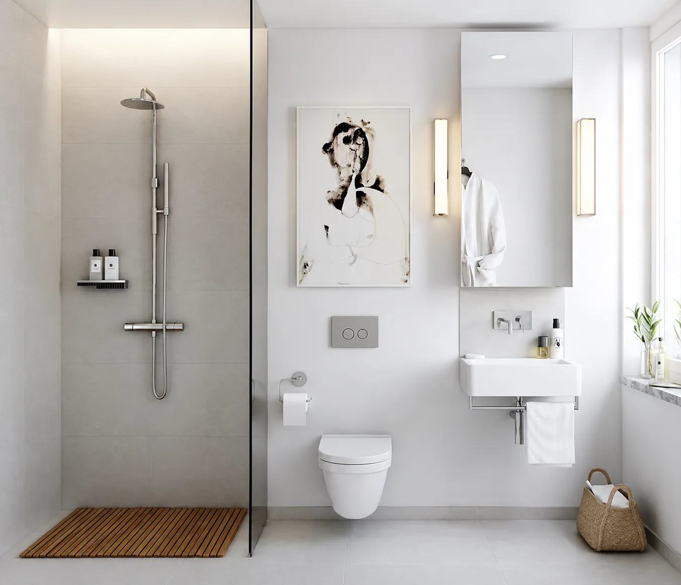 6 bí quyết của kiến trúc sư giúp phòng tắm nhỏ 'lột xác' rộng rãi và tinh tế hơn