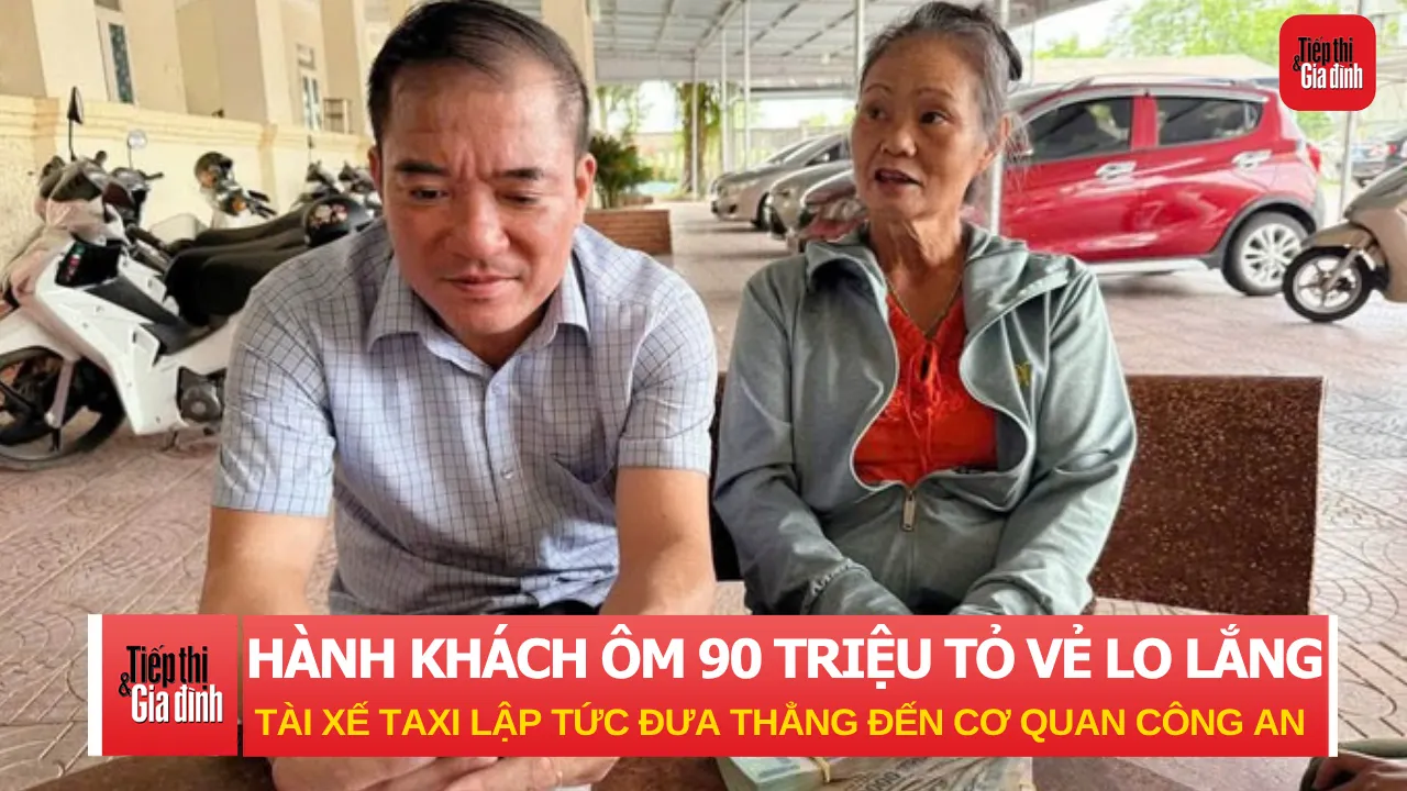 Thấy hành khách ôm xấp tiền 90 triệu tỏ vẻ lo lắng, tài xế taxi lập tức đưa thẳng đến công an