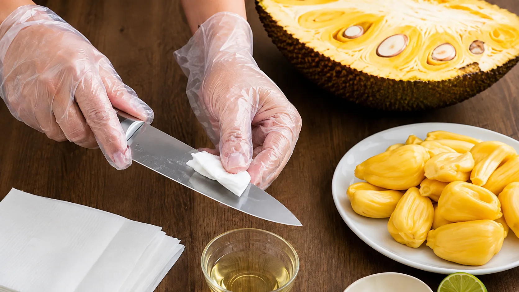Mẹo xử lý nhựa mít dính cứng đầu khi bổ: Chỉ vài thao tác nhỏ, tay sạch, dao bóng như mới