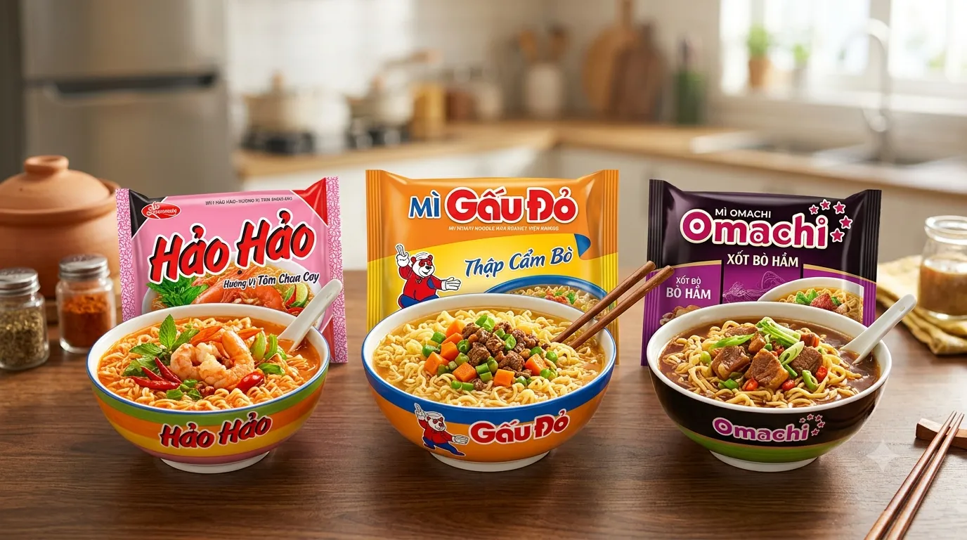 Vì sao Mì Gấu Đỏ vẫn đứng vững giữa 2 ‘ông lớn’ Hảo Hảo và Omachi?