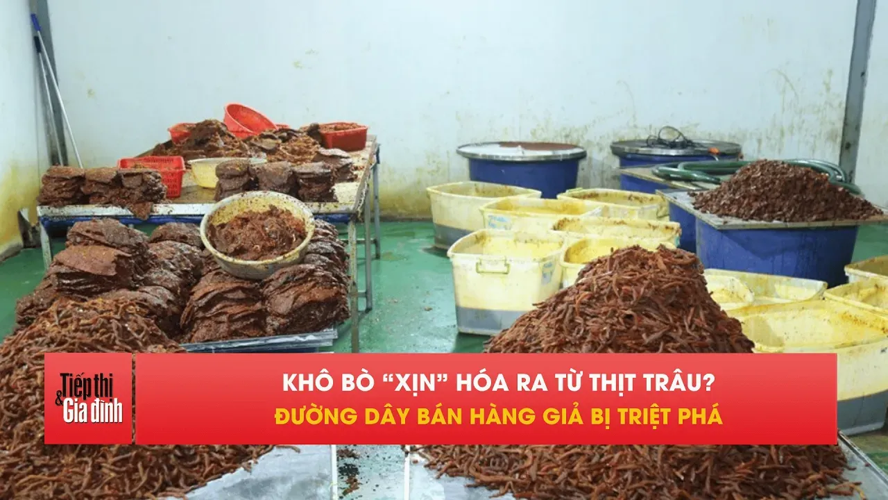 Dùng 130 tấn thịt trâu làm khô bò giả, bán hàng tỷ đồng trên mạng
