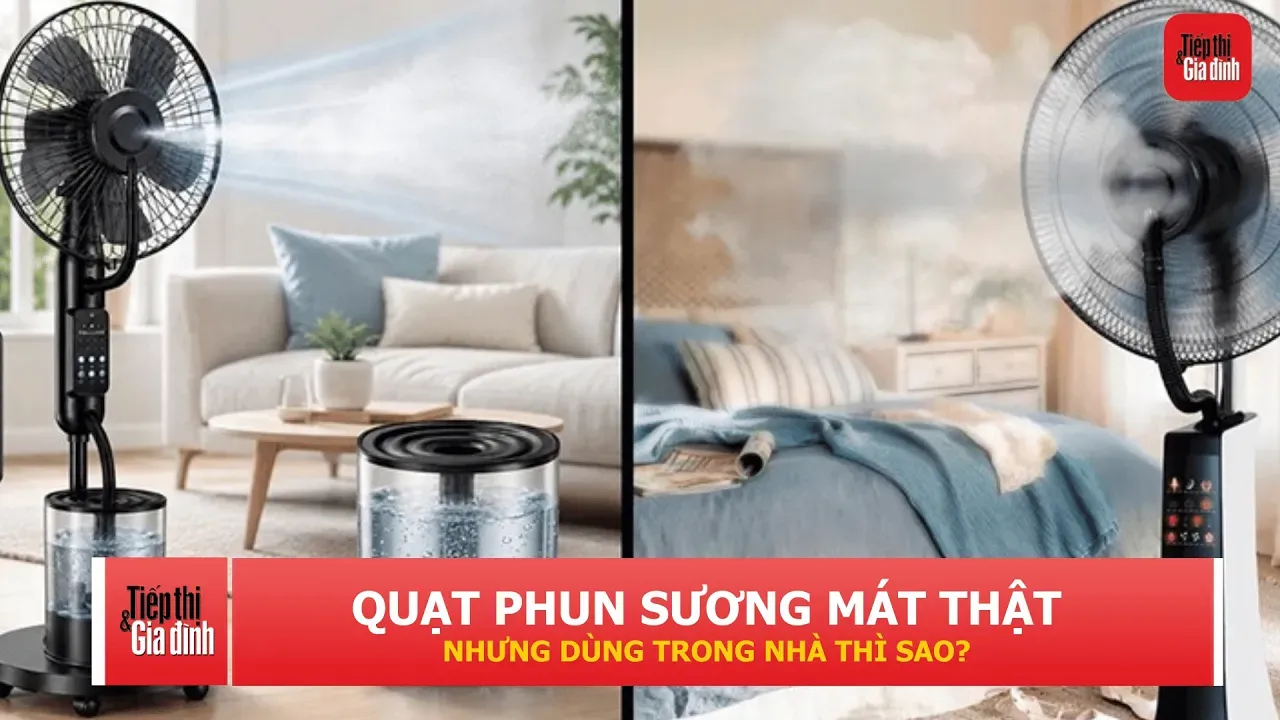 Quạt phun sương làm mát nhanh nhưng không phải nhà nào cũng nên dùng