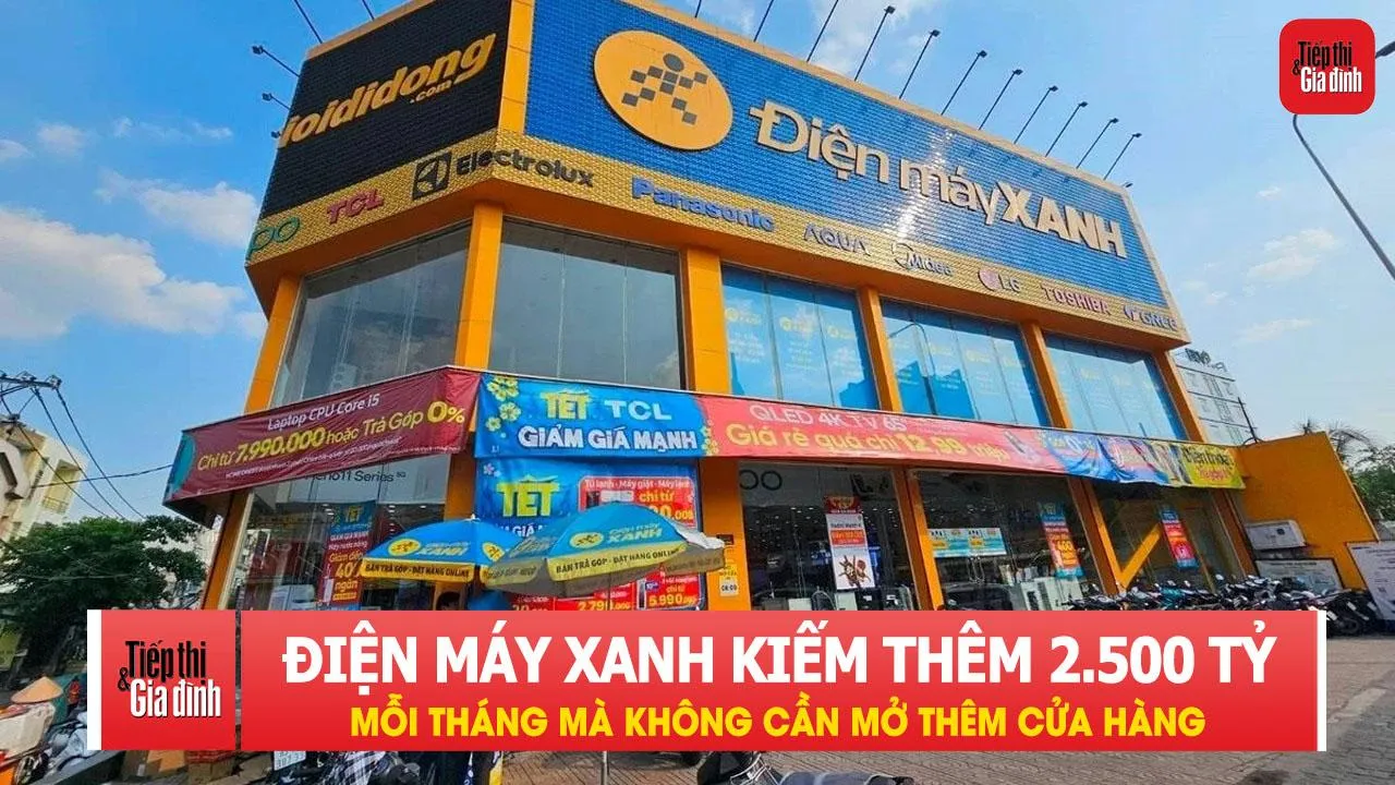 Không cần mở thêm cửa hàng, Điện Máy Xanh vẫn kiếm thêm 2.500 tỷ đồng/tháng