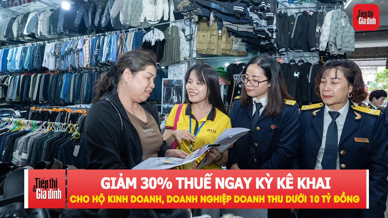 Hộ kinh doanh, doanh nghiệp được giảm 30% thuế ngay kỳ kê khai