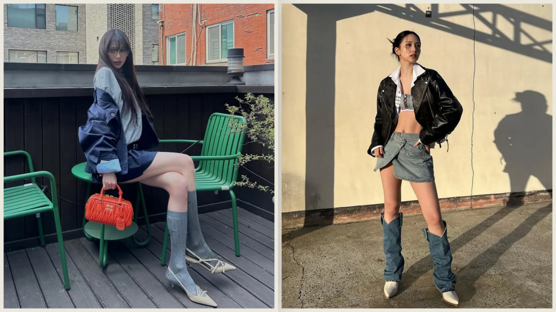 Học sao Hàn 5 cách phối chân váy jeans để mặc đẹp suốt mùa thu