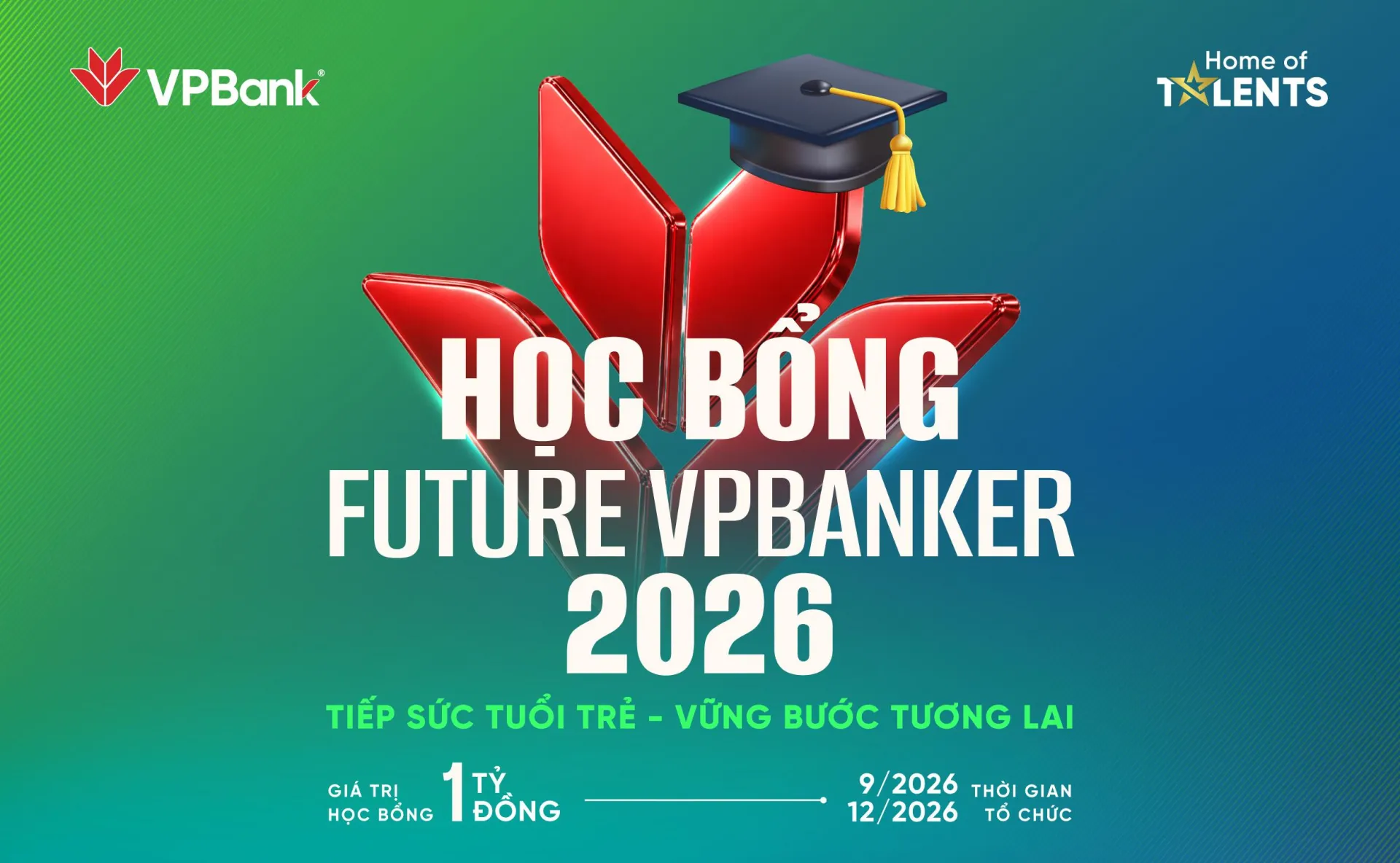 Học bổng Future VPBanker 2026 trở lại, tiếp sức sinh viên trẻ kiến tạo tương lai