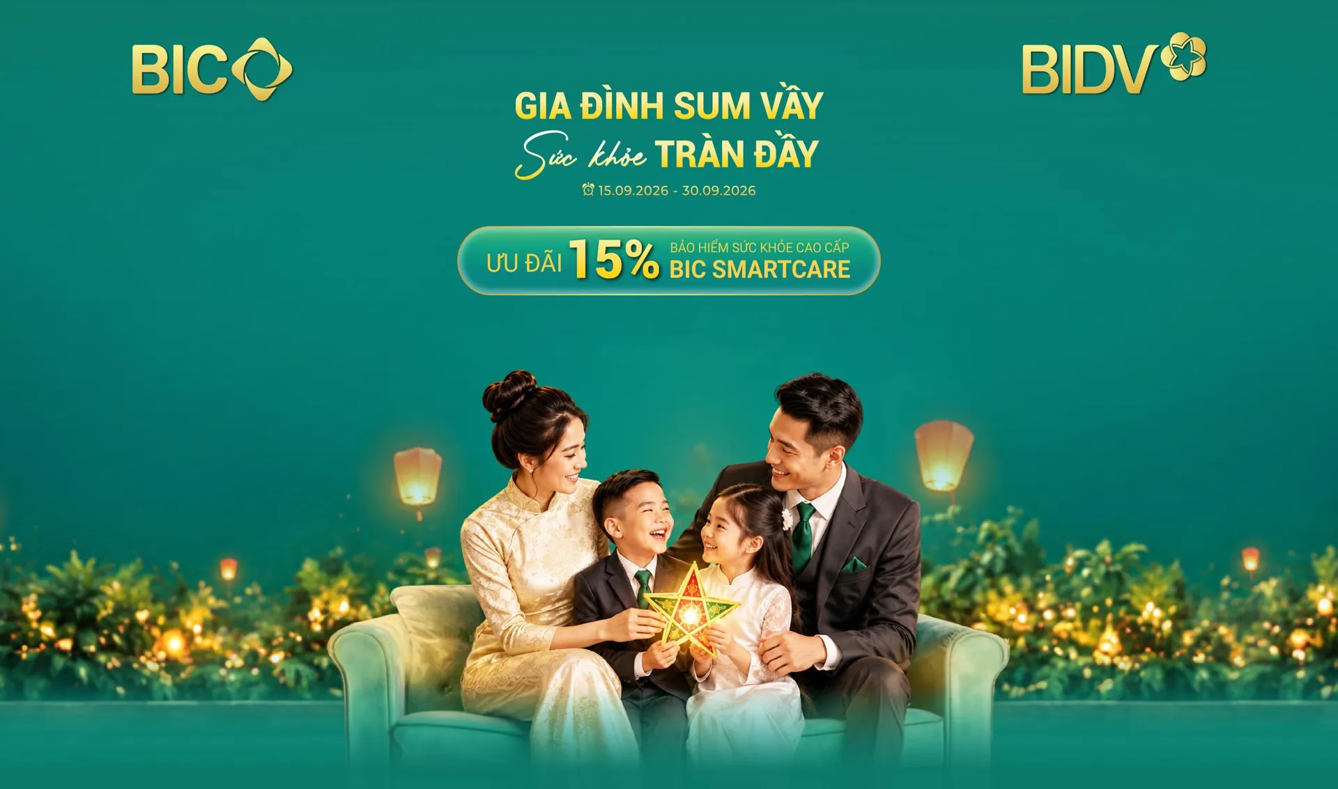 Mừng Tết Đoàn viên, BIC ưu đãi 15% phí bảo hiểm sức khoẻ cao cấp BIC SmartCare