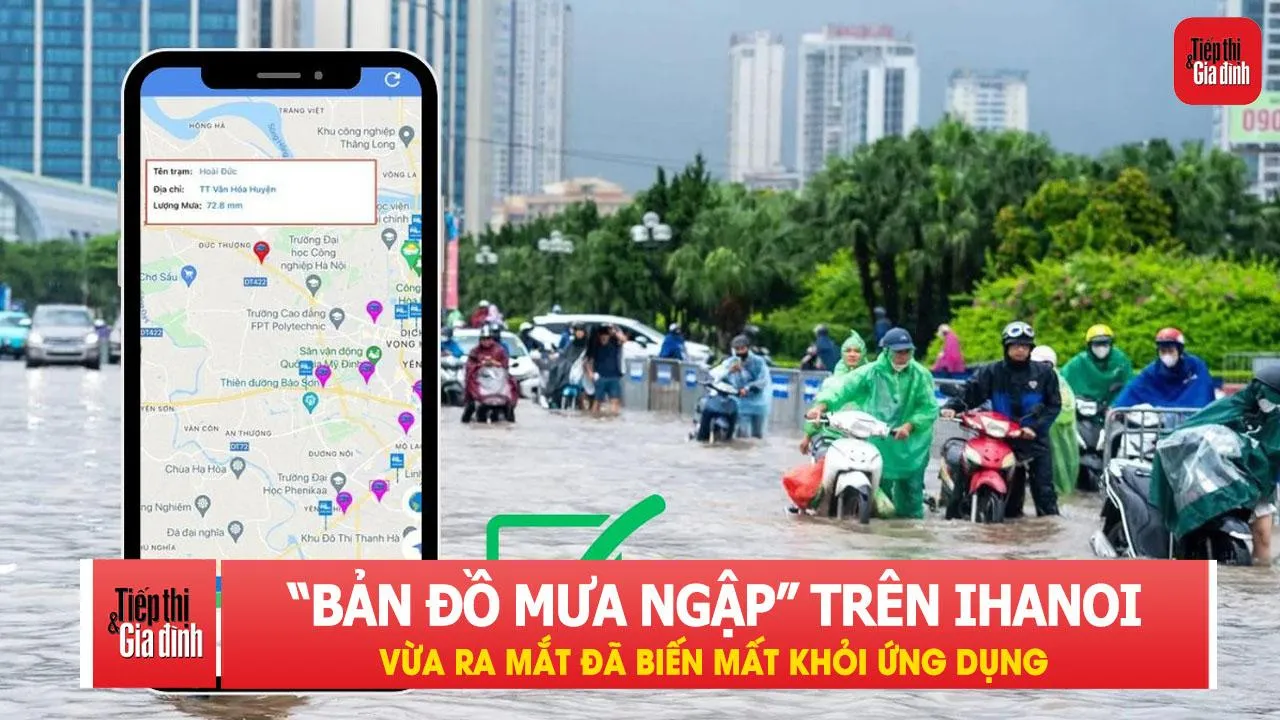“Bản đồ mưa ngập” trên iHanoi vừa ra mắt đã biến mất khỏi ứng dụng