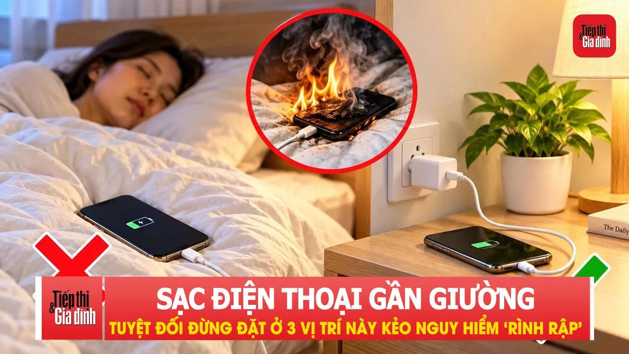 Những ai hay sạc điện thoại cạnh giường lưu ý: Tuyệt đối đừng đặt ở 3 vị trí này!