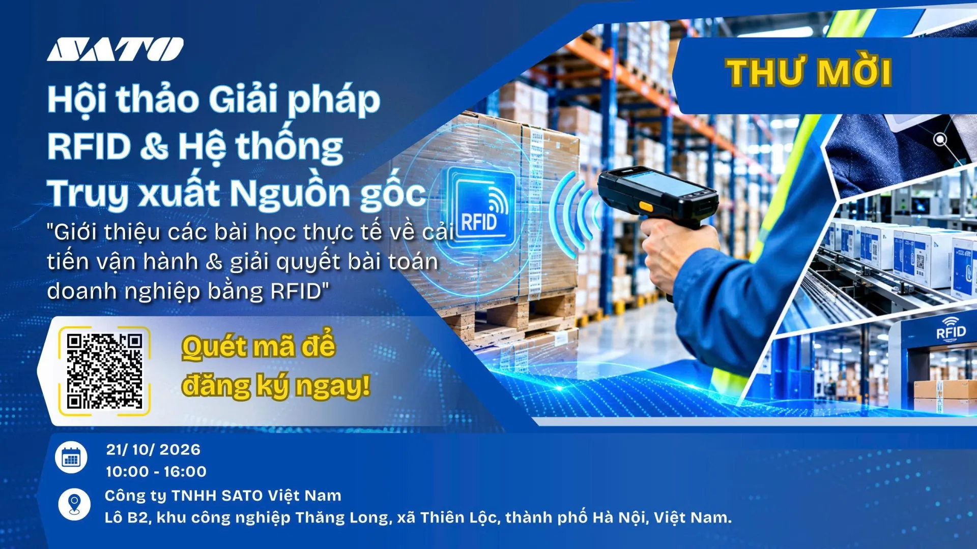 SATO Vietnam Solutions tổ chức Hội thảo 'Giải pháp RFID & Hệ thống truy xuất nguồn gốc” vào ngày 21/10